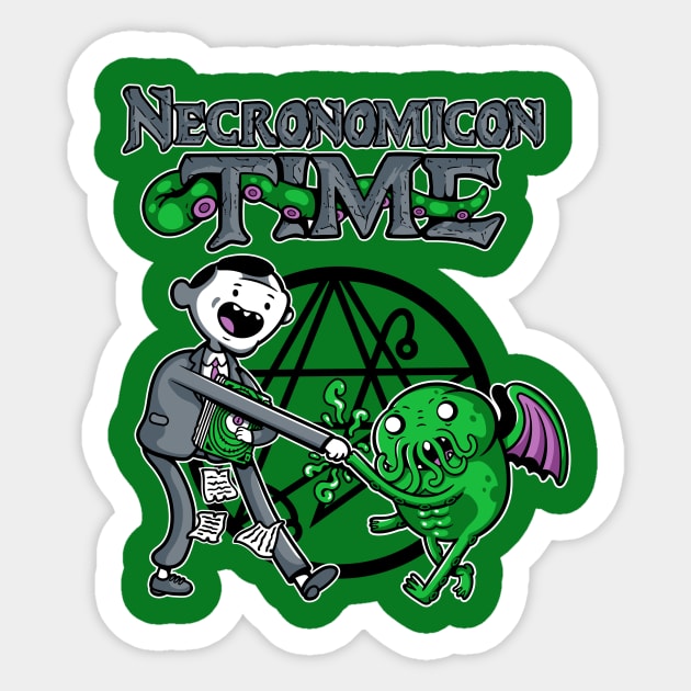 Necronomicon Time v3 Sticker by demonigote